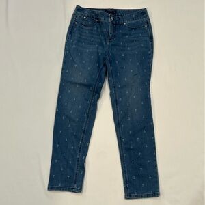 Talbots - Women’s Jeans - 4s - White Anchor - Medium Blue -Simply Flattering